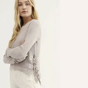 Free People FP One Lilac Waffle Thermal Interlaken Hi Lo Laced Size XS